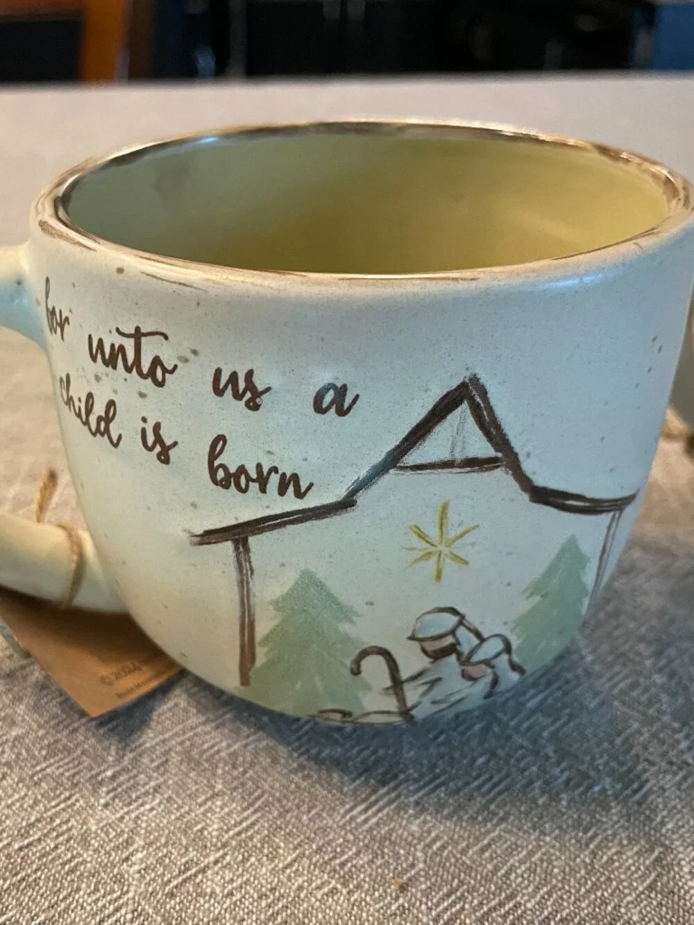 NWT! Mud Pie Set of 2 Ceramic Mugs Child is Born & Oh Holy Night!